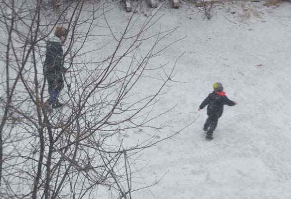 Столицу Крыма заметает первым снегом (ФОТО)